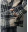 チェック圧縮ブークレーCPOジャケット