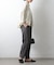 ウールライクイージーリブテーパードパンツ