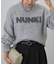 NUNKIロゴジャガードニットプルオーバー