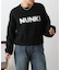 NUNKIロゴジャガードニットプルオーバー