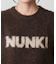 NUNKIロゴジャガードニットプルオーバー
