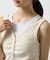 【WEB限定】カップ付き小花柄レイヤード風タンクトップ