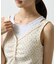 【WEB限定】カップ付き小花柄レイヤード風タンクトップ