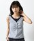 【WEB限定】カップ付き小花柄レイヤード風タンクトップ