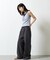 【WEB限定】カップ付き小花柄レイヤード風タンクトップ