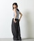 【WEB限定】カップ付き小花柄レイヤード風タンクトップ