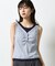 【WEB限定】カップ付き小花柄レイヤード風タンクトップ