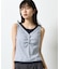 【WEB限定】カップ付き小花柄レイヤード風タンクトップ