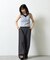 【WEB限定】カップ付き小花柄レイヤード風タンクトップ