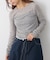 【WEB限定】袖シャーリングシアーロングTシャツ