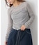 【WEB限定】袖シャーリングシアーロングTシャツ