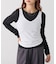 【WEB限定】袖シャーリングシアーロングTシャツ