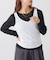 【WEB限定】袖シャーリングシアーロングTシャツ