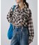 【WEB限定】シアービエラチェックフロントシャーリングシャツ