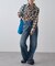 【WEB限定】シアービエラチェックフロントシャーリングシャツ