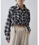 【WEB限定】シアービエラチェックフロントシャーリングシャツ