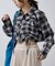 【WEB限定】シアービエラチェックフロントシャーリングシャツ