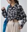 【WEB限定】シアービエラチェックフロントシャーリングシャツ