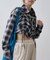 【WEB限定】シアービエラチェックフロントシャーリングシャツ
