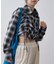 【WEB限定】シアービエラチェックフロントシャーリングシャツ