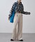 【WEB限定】シアービエラチェックフロントシャーリングシャツ
