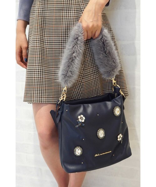 ファーハンドルビジューバッグ｜ジルバイジルスチュアートの通販  