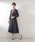 スカーフ付トレンチ風ワンピース
