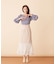 シフォン切替マーメイドスカート