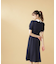 レイヤード風襟付ワンピース
