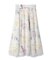リフレクションプリントタックスカート