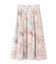 リフレクションプリントタックスカート