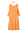 クシュクシュストレッチカーデ＆ワンピースセット　WEB限定カラー：オレンジ