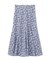 シャドーフラワープリントスカート