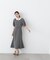 フロントスリットエリツキレイヤードワンピース