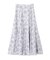 ラインフラワープリントスカート