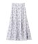 ラインフラワープリントスカート