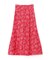 ラインフラワープリントスカート