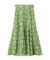 ラインフラワープリントスカート