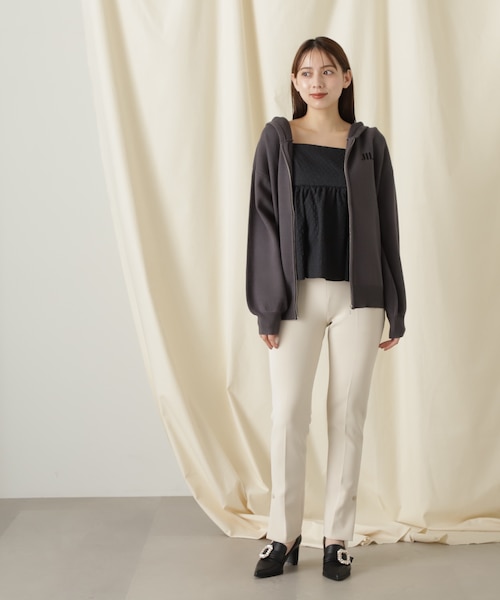 PERSONZ JILLハートトップスパーカー ニットフーディーパーカー