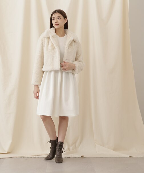 argue】イタリーファーパイル ボアコート やさしけれ 