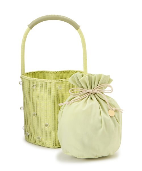 ジルバイジルスチュアート ハートラタン カゴバッグ ピンク JILL by JILL STUART（ジルバイジルスチュアート）の「◇ハート