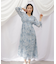 ◇ビッグフラワーシャーリングワンピース　WEB限定カラー：レッド