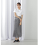 シャンブレーサテンラップスカート