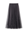 ボリュームフレアパールチュールスカート