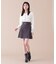 バックルベルト付プリーツミニスカート