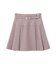 バックルベルト付プリーツミニスカート