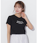 ショート丈刺繍ロゴTシャツオーガニックコットン