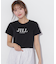 ショート丈刺繍ロゴTシャツオーガニックコットン