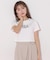 ショート丈刺繍ロゴTシャツオーガニックコットン