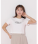 ショート丈刺繍ロゴTシャツオーガニックコットン